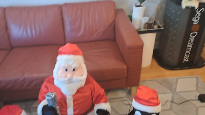 Gemmy Christmas Life Like 3 PC Singing Dancing Animated Santa