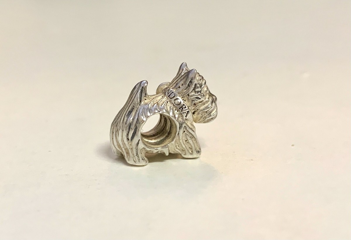 Schnauzer Pandora Scottie Dog Charm Pandora Retired Sterling