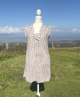 Hoss Introri purple batik Print Short sleeve Tunic Dress Boho Indie