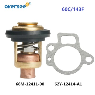 Termostato Per Motore Fuoribordo Yamaha 4 Tempi - Ricambio 66M-12411-00-00/01-00 - Compatibile Con Modelli F6, F8, F9.9, F15, F25