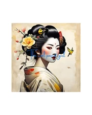 Printable wall art Beautiful young Japanese geisha maiko digital download