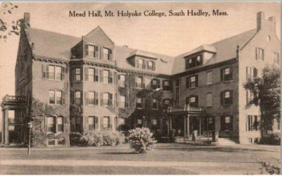 South Hadley, Massachusetts - Viewing Mead Hall at Mt. Holyoke College - c1908