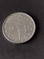 PIÈCE 2 FRANCS BELGIQUE 1923 BONNETAIN