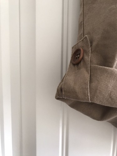EILEEN FISHER 100% ORGANIC LINEN PLEATED ZIP FRONT POCKETS SHORTS SIZE 14 - Picture 7 of 10