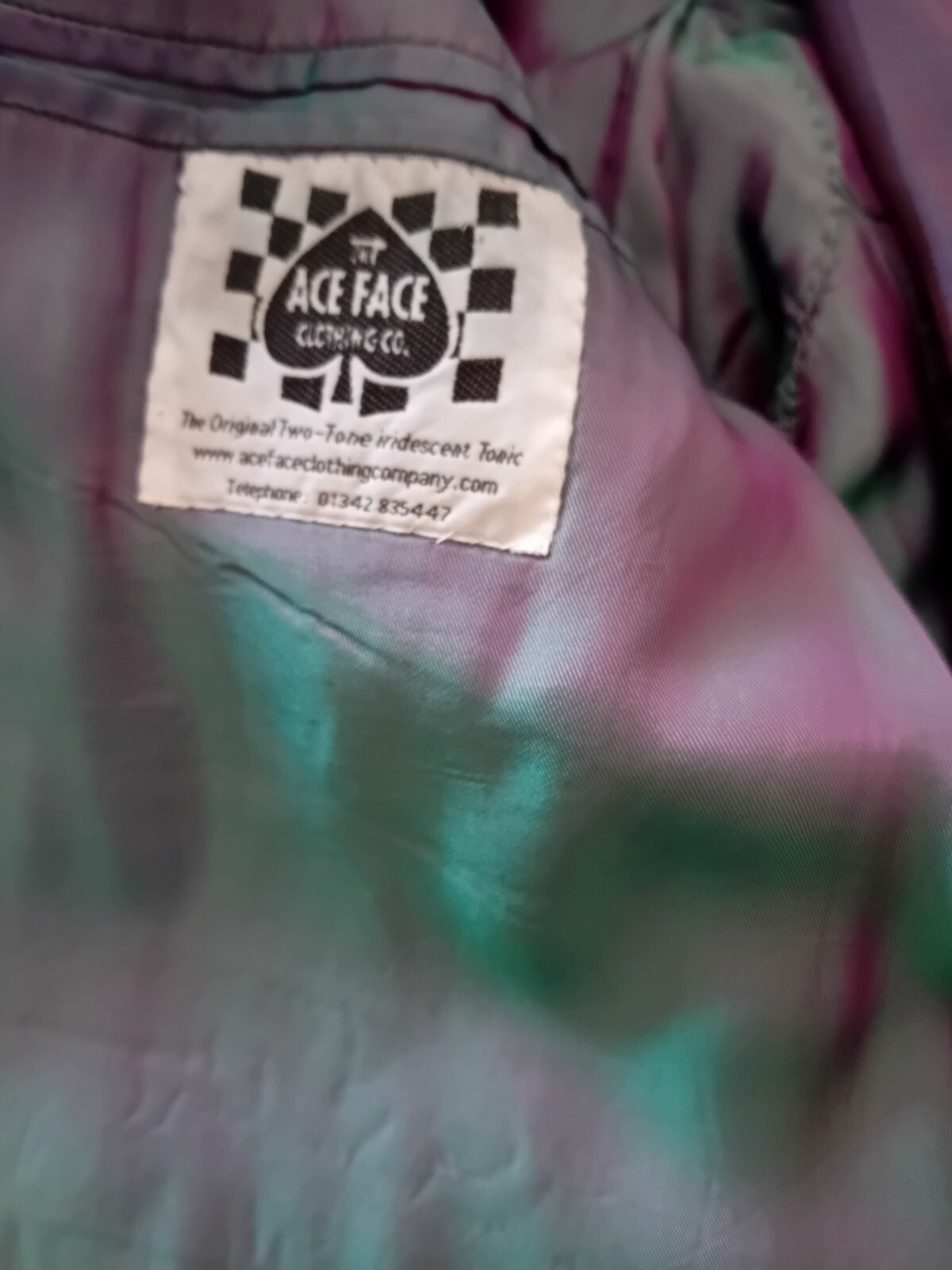 Ace Face Original mod skinhead Purple & Blue Two Tone suit 3 button 46