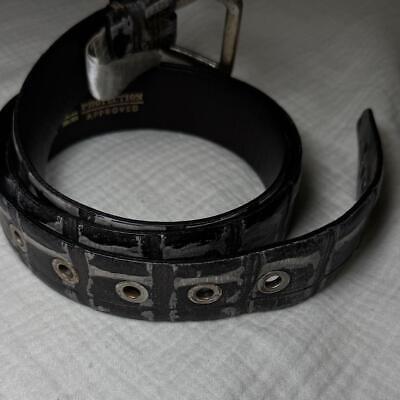 Diesel Men 00S Studded Belt Croc Skull Grunge Y2K 114cm