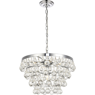 Crystal Pendant Chandelier 5 Light Fixture Foyer Dining Room Bedroom Hallway 17''