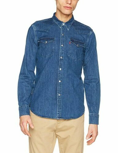 CELINE Western Knitted Denim Cotton Long Sleeve Shirt 23AW XS IDG
