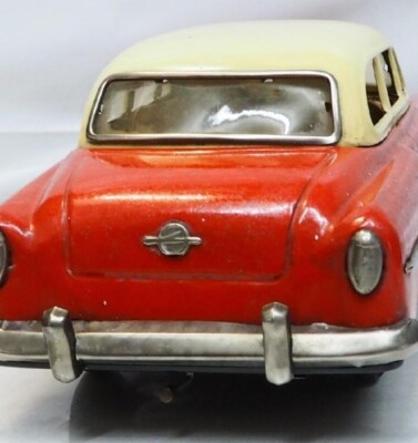 Yonezawa OPEL Olympia Super Control Anticraft Orange tin toy Yonezawa OPEL Olympia Super Control Anticraft Orange tin toy