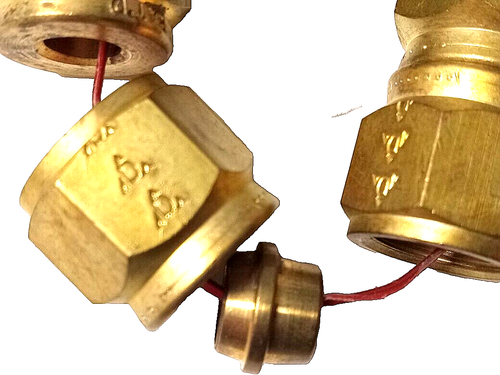Brass Compress Fitting Nut & Ferrule/Sleeve (6 Pcs) For 6 mm 1/4" OD Hose Tube - Picture 2 of 3