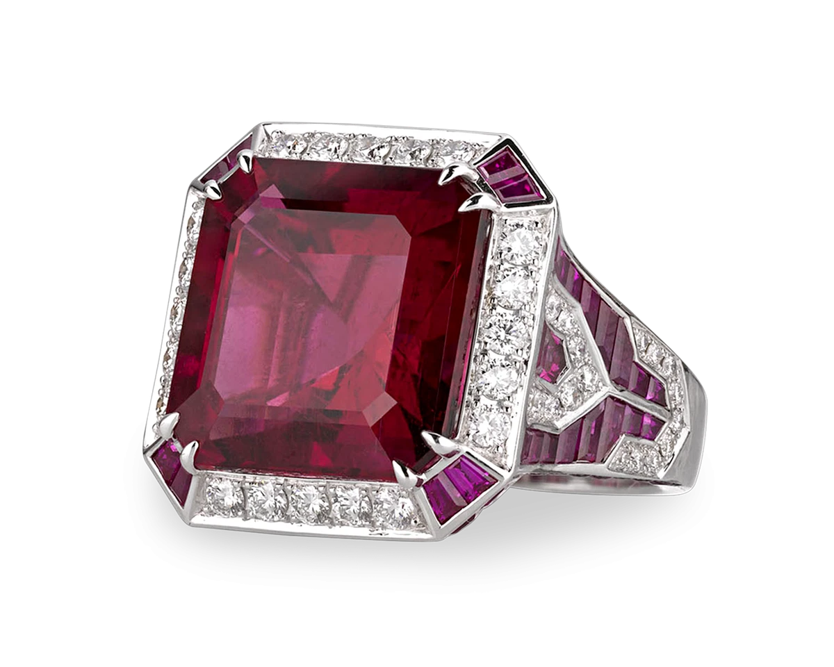 Asscher cut hotsell ruby ring