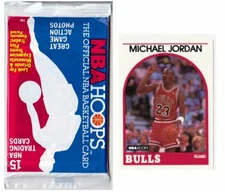 Michael Jordan #200 Card On Top of Pack 1989-90 NBA Hoops Basketball (See pic)