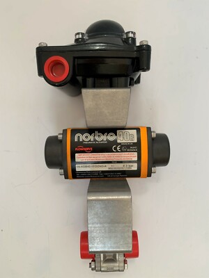FLOWSERVE NORBRO 40R Pneumatischer Stellantrieb + QK 2-10A Grenzschalter Box & Blinker