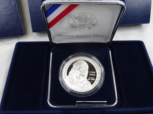 2006-P Benjamin Franklin Proof Silver Dollar US Mint Founding Father $1 OPG COA - Picture 2 of 7