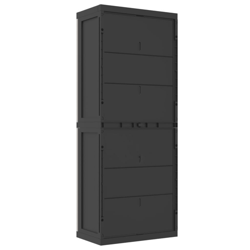 2 Doors Outdoor Garden Storage Cabinet Home Storage Plastic Cupboard W/ Shelves - 第 6/17 張圖片