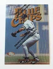 1997 Derek Jeter Topps Finest Blue Chips # 15 With Coating NYY New York Yankees