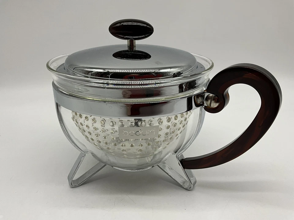 Bodum Chambord negro 32 oz. Tetera de vidrio con infusor de cesta vajilla de colección Foto 4 de 4