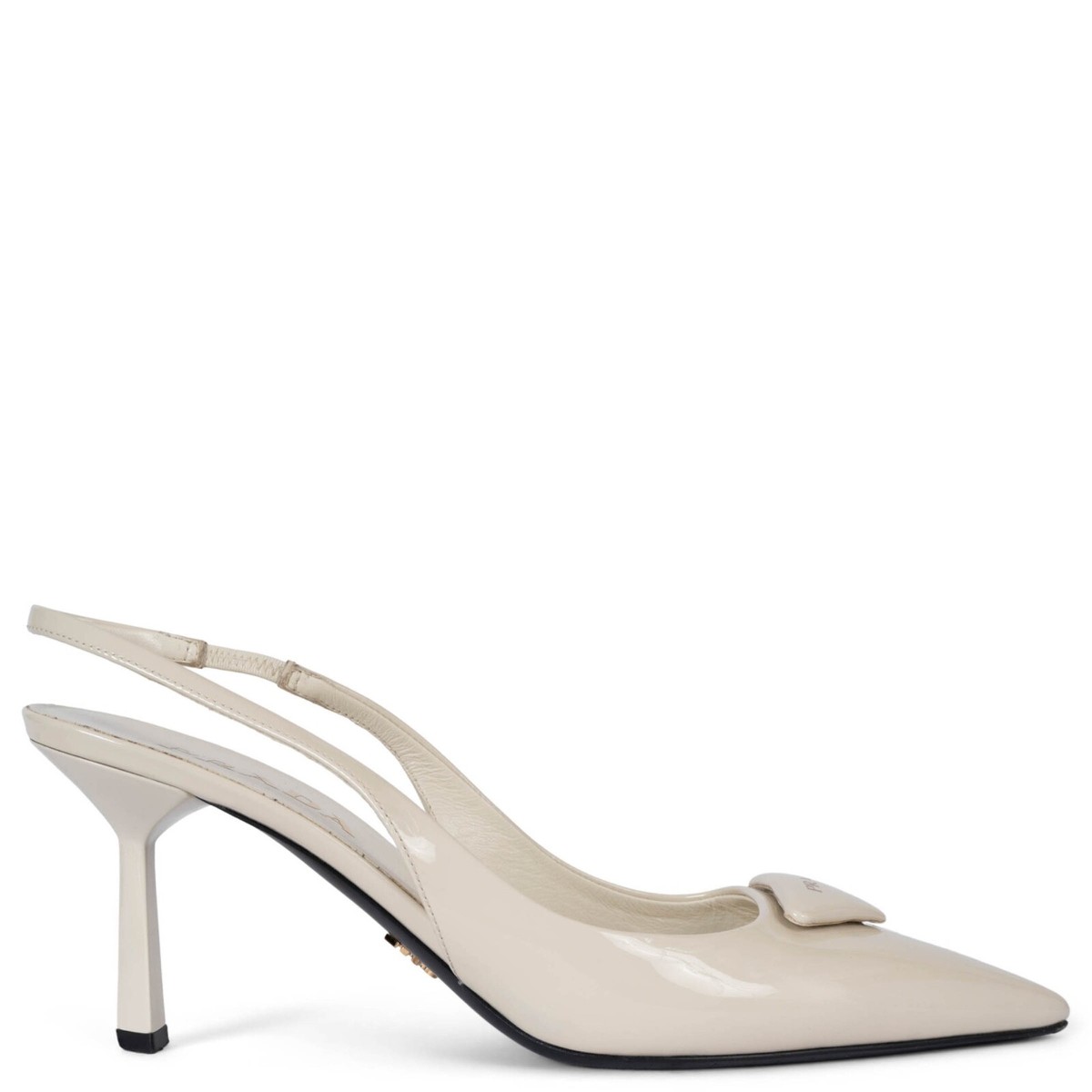 71012 auth PRADA cream patent 2024 TRIANGLE Slingbacks Shoes 71012 auth PRADA cream patent 2024 TRIANGLE Slingbacks Shoes