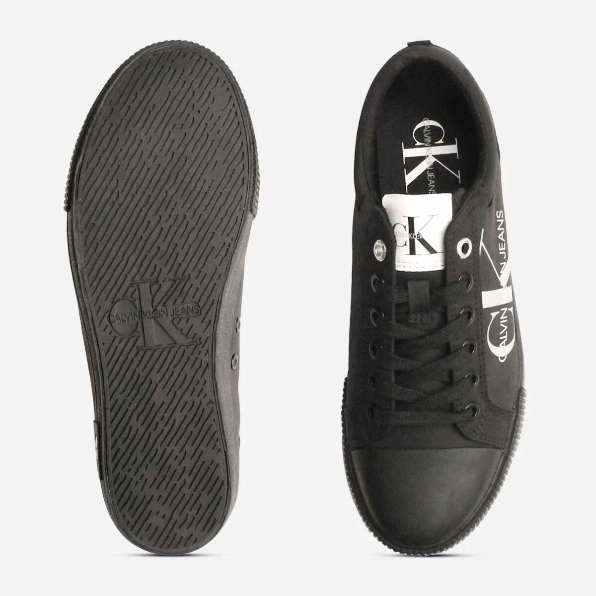 Calvin Klein scarpe stringate da uomo tutte nere di design