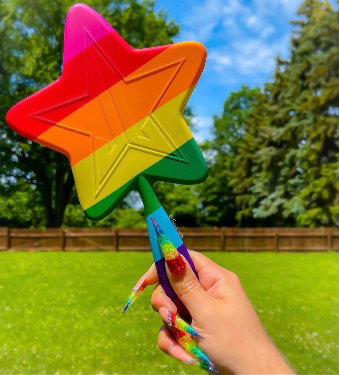 Jeffree Star Cosmetics RAINBOW Hand Mirror SEALED!! lgbtq+ PRIDE