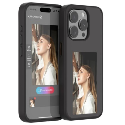 For iPhone 15 Plus Smart NFC Ink Phone Case Custom Image Display Ink Case