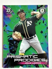 Jesus Luzardo 2019 Bowman Platinum Green Prismatic Prodigies #’d 60/99 A’s