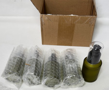 5PCS 60ML/2OZ Empty Refillable Green Frosted Glass Bottles with Pump Vial Cos...