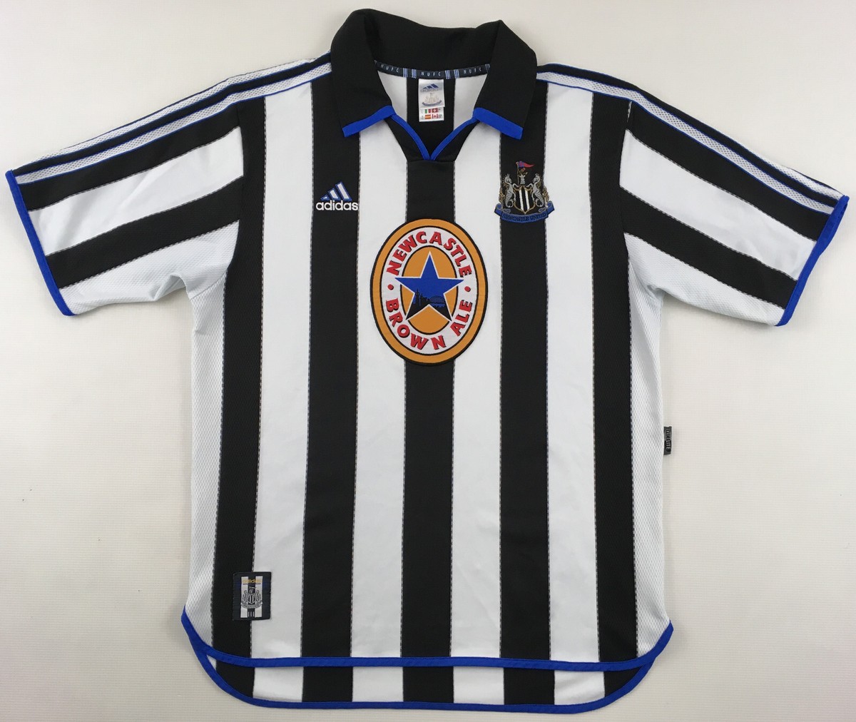 Newcastle United FC 1999/00 2000 90s Adidas vintage jersey shirt Brown Ale  Utd L
