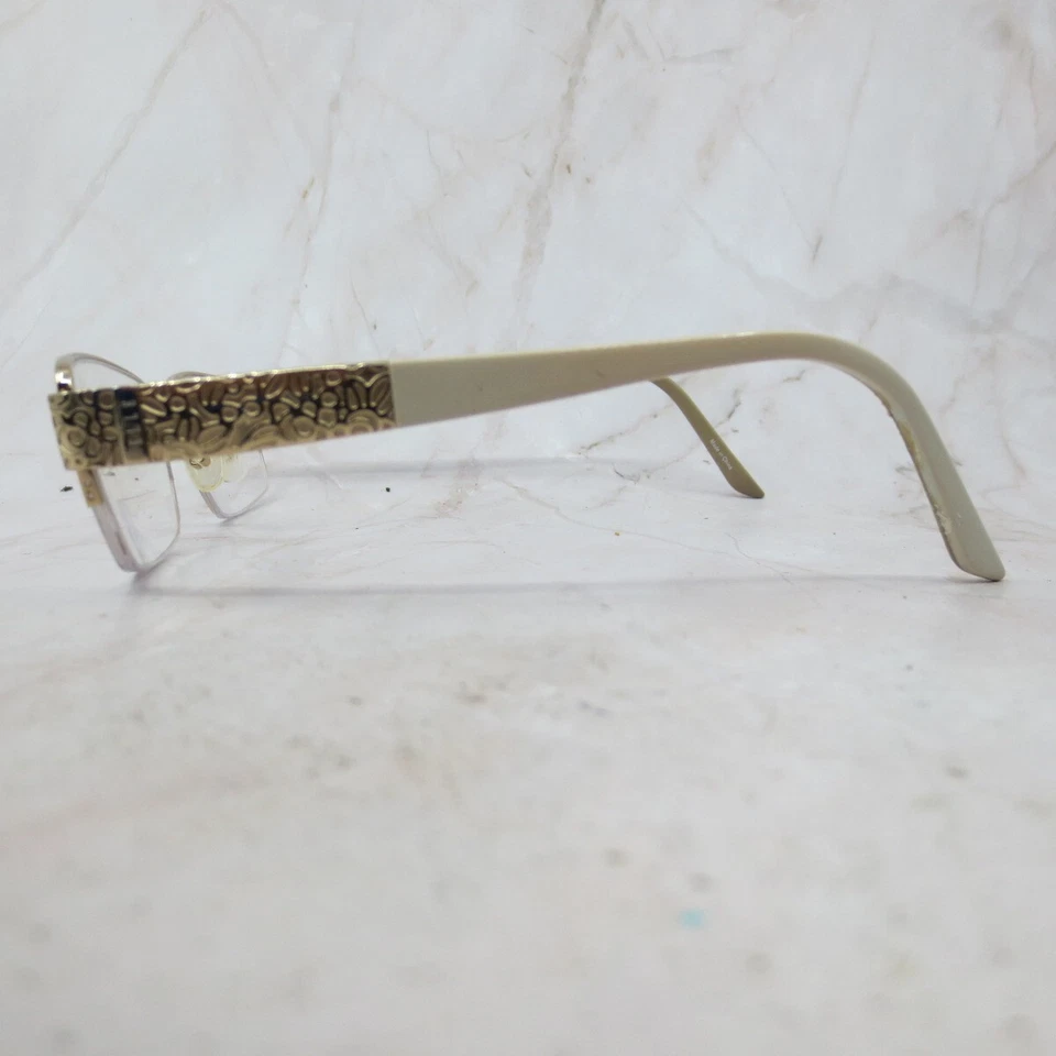 Marco de gafas Elle EL18777 para mujer oro rosa medio borde rectangular 49-18-130 Foto 3 de 4