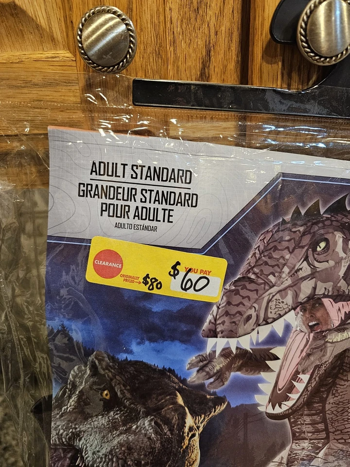 New Jurassic World Dinosaur Giganotosaurus Inflatable Costume Adult Sz Halloween - Image 2 of 4