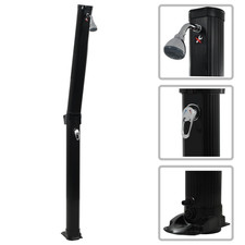 Solar Shower Black 214cm UV-Resistant PVC 23L Foldable Outdoor Pool Shower Temp