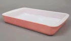 VTG Pyrex 232 Desert Dawn Pink Speckled Lasagna Casserole Baking Dish 2qt USA