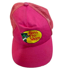 Bass Pro Shops Pink Youth Girls Hat Baseball Cap Mesh Snapback Adjustable store