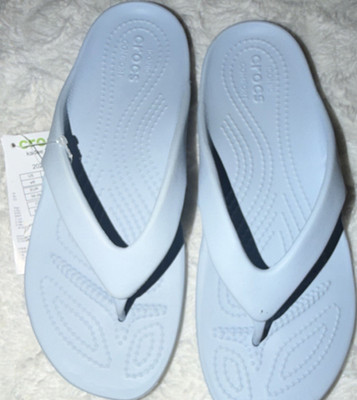 Crocs Iconic Comfort Lightweight Men's Thong Sandals Light Blue US Size 8
