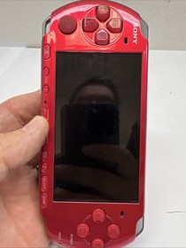 Sony PlayStation PSP 3000 Radiant Red For Parts With Battery, SD Card, & GTA