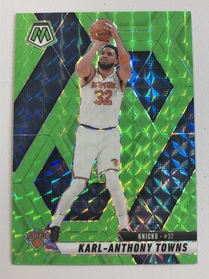 2024-25 Panini Mosaic #97 Karl-Anthony Towns Green Fluorescent Mosaic 05/10 SSP