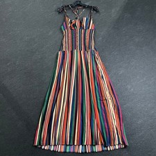 FARM RIO Pipa Stripes Sleeveless Midi Dress Women's Size XS Multicolor