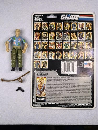1987 G.I. Joe ARAH Chuckles Figure 100% Complete w/ Accessories & Full Card Back