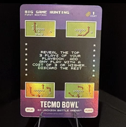 2026 Bo Jackson Battle Arena Tecmo Bowl Big Game Hunting Bonus Play Foil BPL6