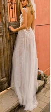 Berta MUSE Emilia Handmade In Israel Wedding Dress 5P21ZZ8 , Size 44/8, Sample!!