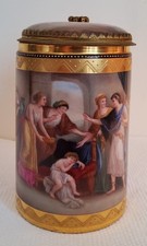 Antique Royal Vienna Porcelain Stein/Tankard Gold Gilt Neo-classic design Beauty