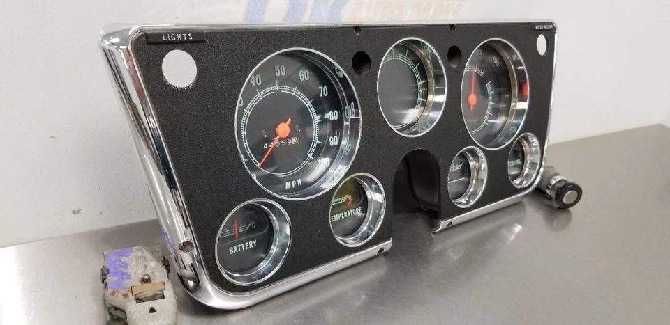 Chevy C20 1969 velocímetro personalizado cuadro de instrumentos 454 automático 6290458 Foto 4 de 4