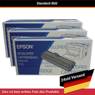 Epson EPL-6200 Developer Cartridge Black High Yield Pack Of 3
