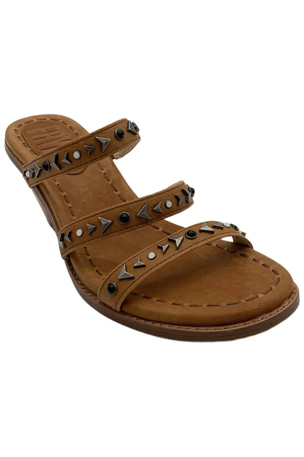 Frye Womens Estelle Strappy Slide Studded Sandal Tan 15590₽