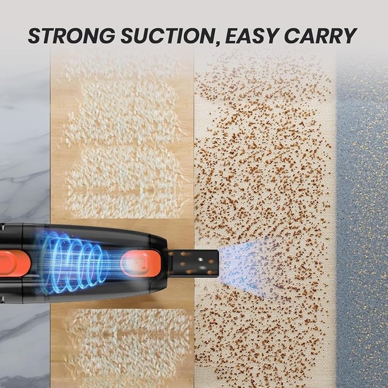 3-in-1 Lightweight Stick Vacuum Cleaner HEPA Filter Strong Suction Dust Disposal