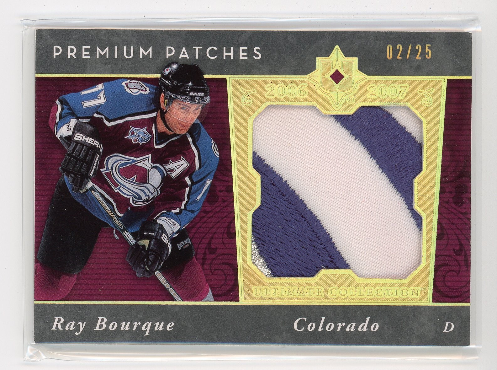 2006-07 UD Ultimate Collection Premium Patches Ray Bourque /25 #PS-RB Patch HOF