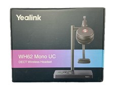 Yealink WH62 DECT Mono Teams Wireless Headset, 525 ft Range Work Headphone