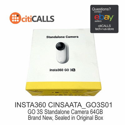 Insta360 CINSAATA_GO3S01 GO 3S Standalone Camera - 64GB - Arctic White Retail