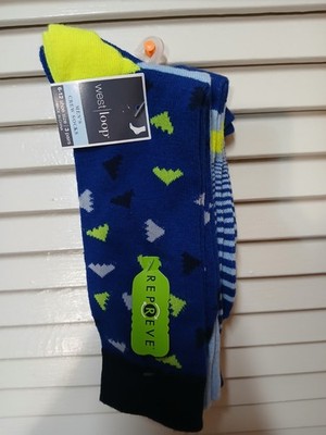 West Loop Men's Crew Socks Multicolor Shoe Size 6-12 3 pairs