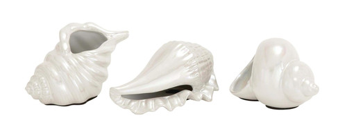 Porcelain Ceramic Shell Decorative Sculpture Shell Home Decor Statues, Set of...